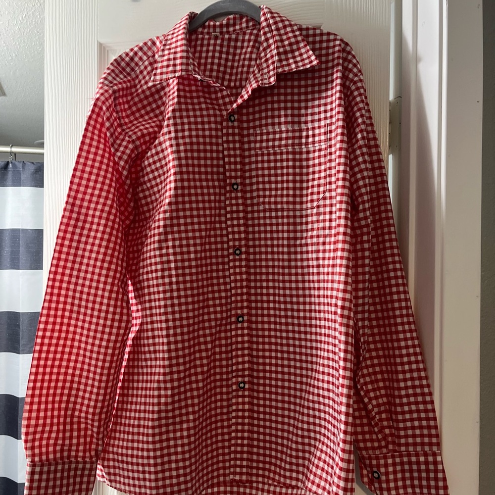 Red Plaid Button Down